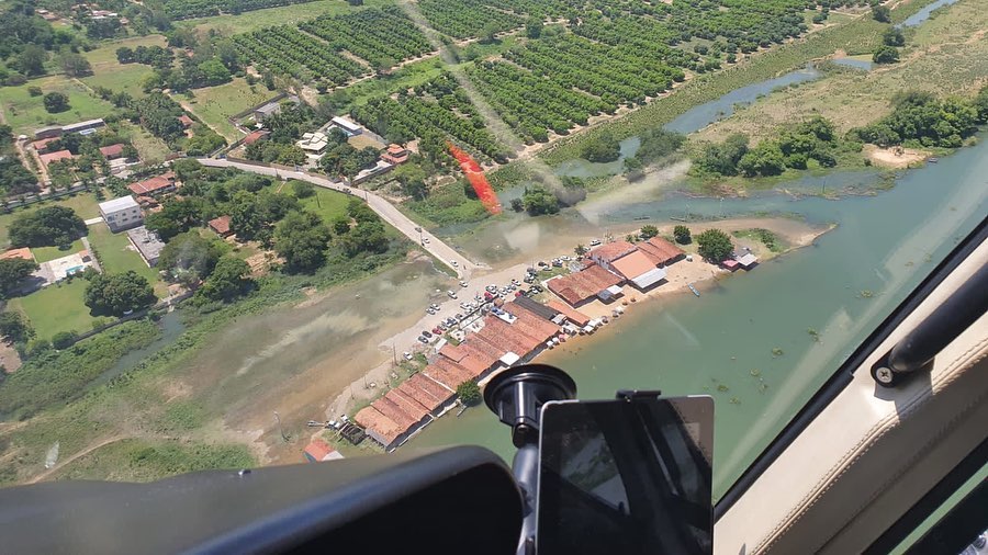 GTA faz sobrevoo de inspecao do Rio Sao Francisco apos aumento da vazao de usina