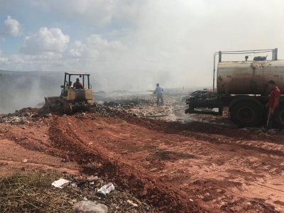 Queimadas atingem lixao de Lagarto devido calor e escassez de chuvas