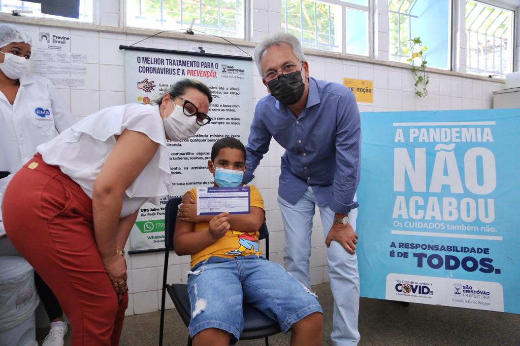 Sao Cristovao inicia vacinacao contra covid 19 em criancas com comorbidades e deficiencia