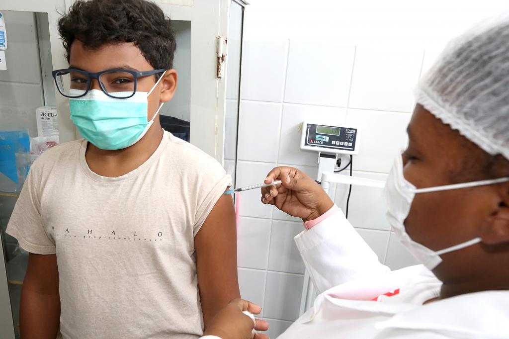 Aracaju ja vacinou 50 das criancas de 5 a 11 anos contra covid afirma SMS