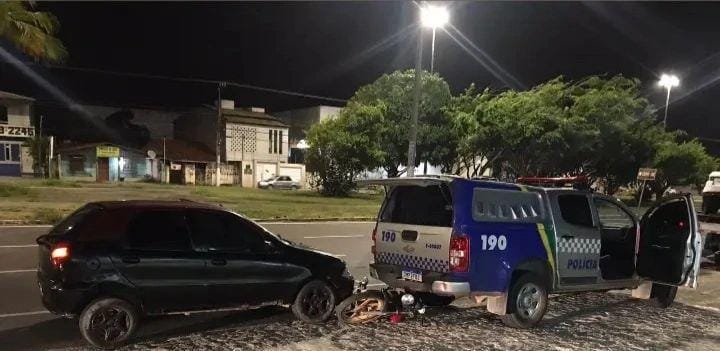 Condutor embriagado e preso por se envolver em acidente e portar arma de fogo em Aracaju