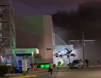 Principio de incendio e registrado no RioMar nesta terca 15 veja video