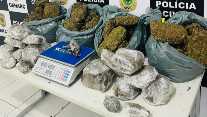 Denarc apreende grande quantidade de maconha skank no Santa Maria