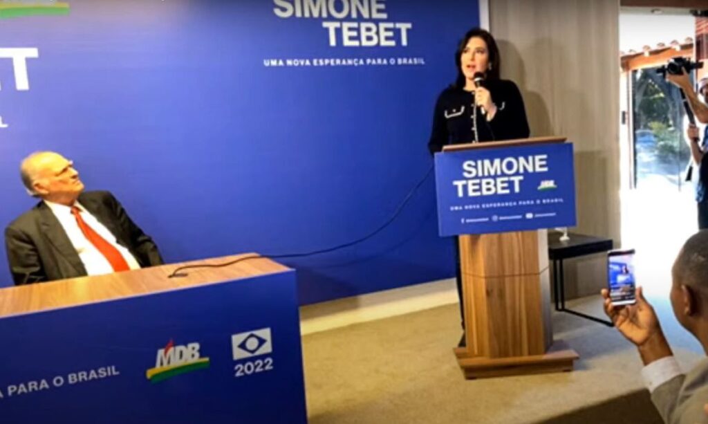 Simone Tebet registra candidatura a Presidencia no TSE