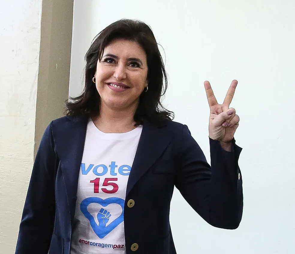 No momento certo diz Tebet sobre eventual apoio no segundo turno