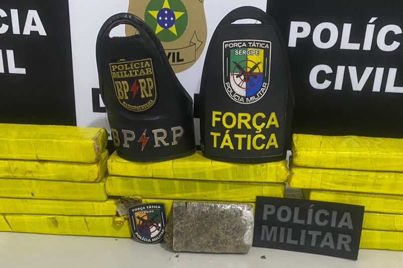 Casal e preso com mais de 13kg de maconha no Porto Dantas