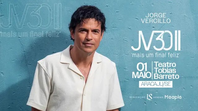 Últimos ingressos: Jorge Vercillo se apresenta em Aracaju com turnê que celebra 30 anos de carreira 1 jorge vercillo em aracaju teatro tobias barreto