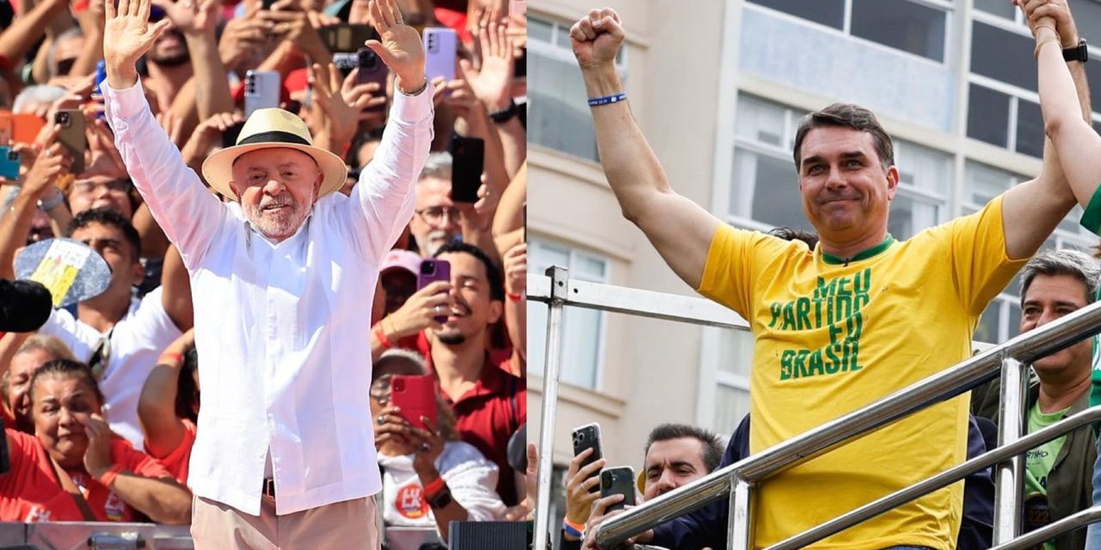 Campanha abre com comícios de Lula, Flávio Bolsonaro e Caiado pelo país
