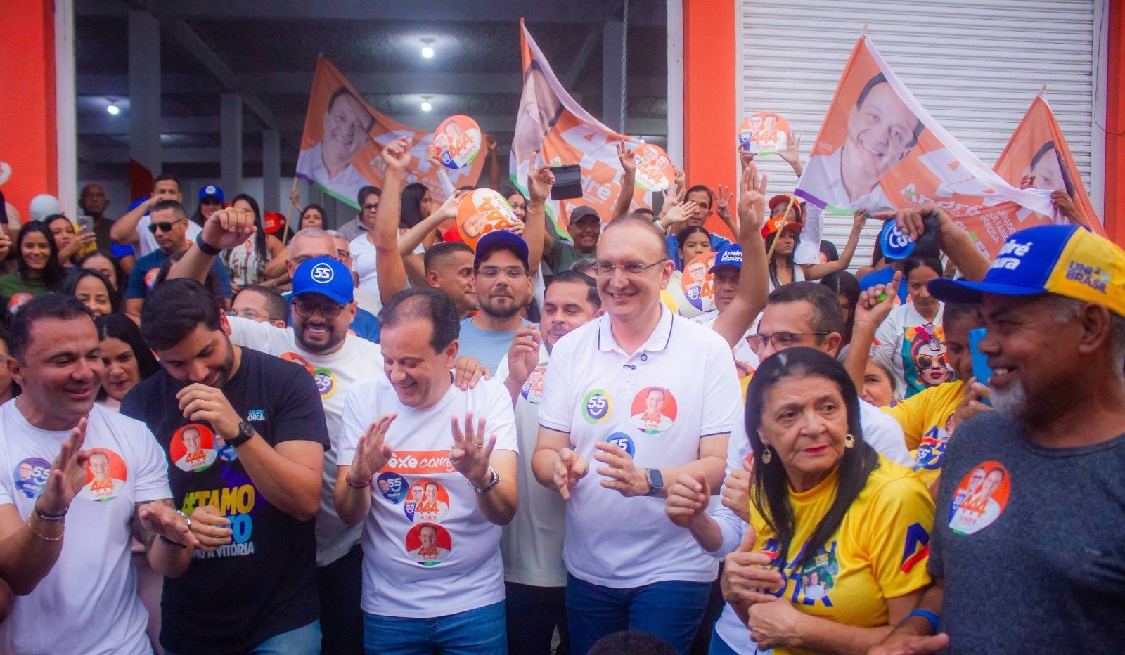 Fábio Henrique em mobilização com apoiadores em Nossa Senhora do Socorro