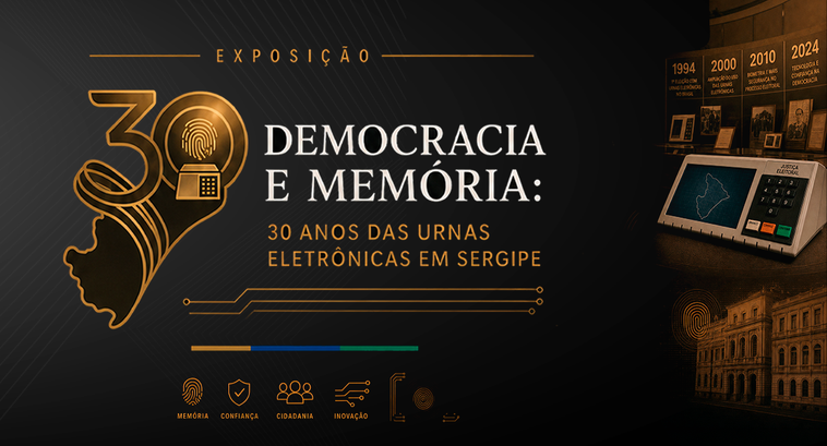 TRE-SE abre exposição sobre 30 anos das urnas eletrônicas