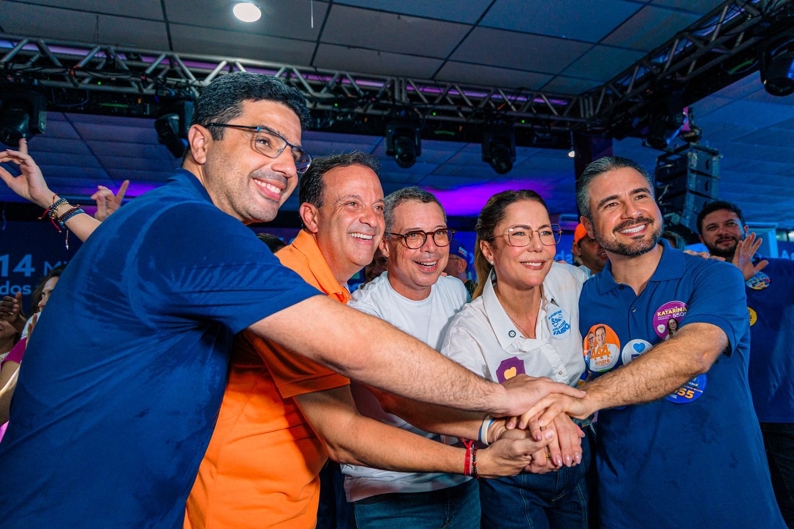 Fábio participa do lançamento da candidatura da Delegada Katarina em Aracaju 5 Governador Fábio Mitidieri e a deputada federal Delegada Katarina em ato de campanha em Aracaju