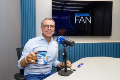 Fábio Mitidieri durante entrevista ao Jornal da Fan, na Fan FM