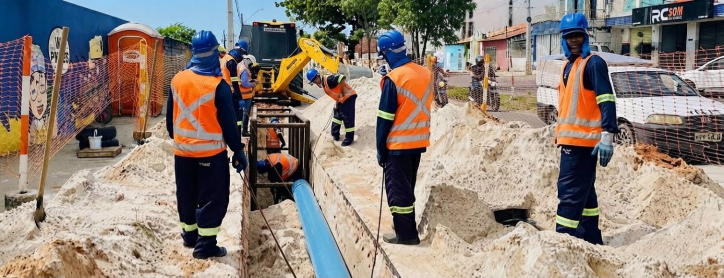 Iguá avança: obra da adutora na Av. Maranhão atinge 75%