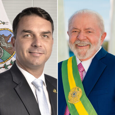 Flávio Bolsonaro e Lula